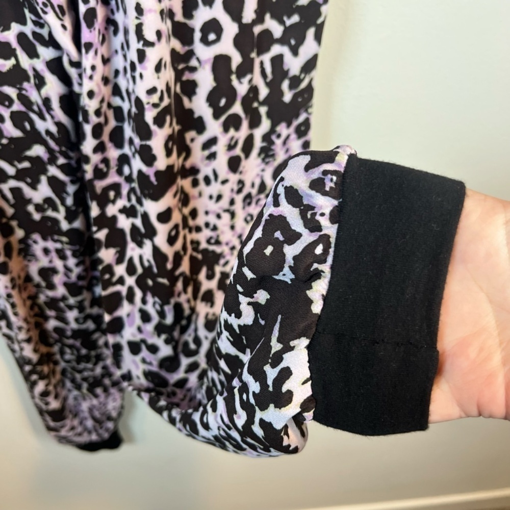 Karina Grimaldi Ivy Print Pant in Montana Animal Print Cuffed Pockets Pull On XS - Picture 4 of 12